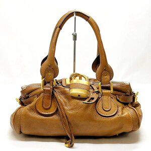 Chloe Hand Bag Brown Leather mon-875-091325